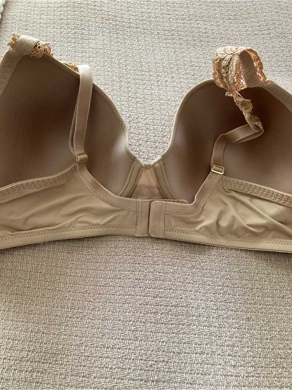 Natori lightly Padded Lace-Trim Bra - Beige